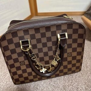 Authentic Louis Vuitton Triana In Damier Ebene